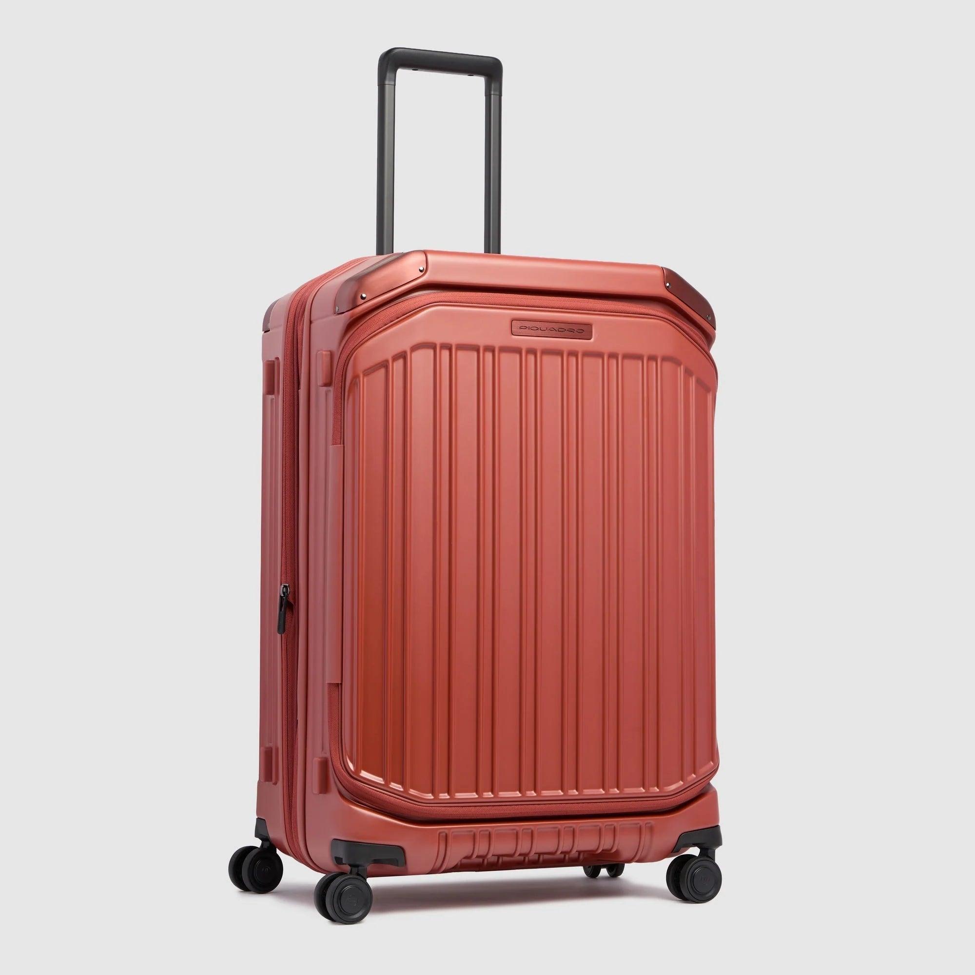 Piquadro Trolley Medio Rigido PQ-Light Verde Opaco Espandibile con 4 Ruote