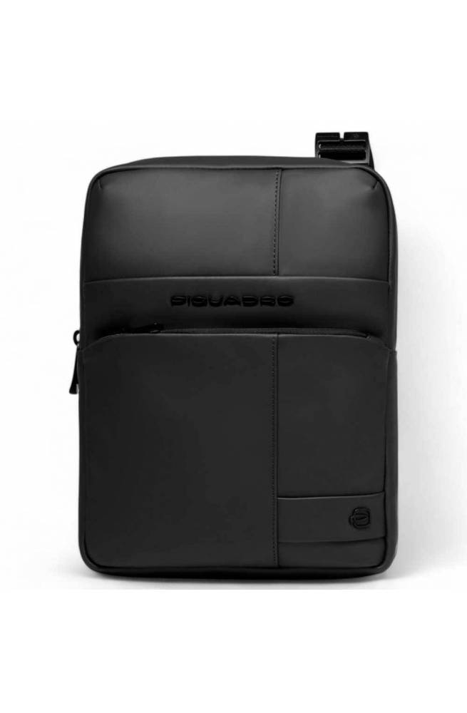 Borsa a tracolla Piquadro in tessuto gommato con scomparto porta iPad