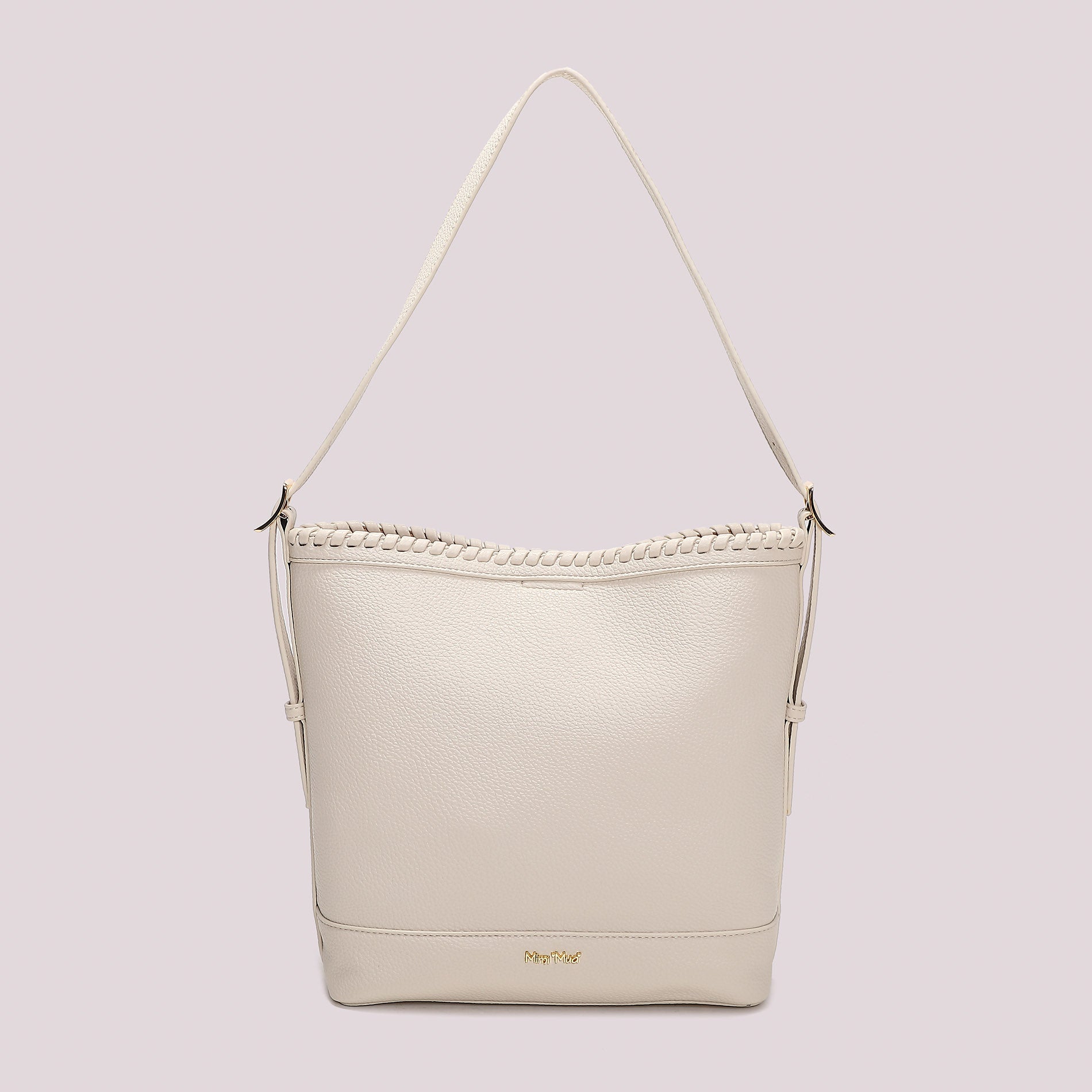 Mimi Mua borsa a spalla elegante con dettaglio intrecciato PANNA TU | Giò Fashion