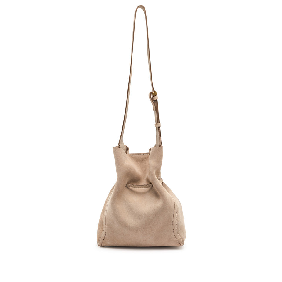 Borsa a Spalla piccola Gianni Chiarini Sienna in camoscio NUDE TU | Giò Fashion