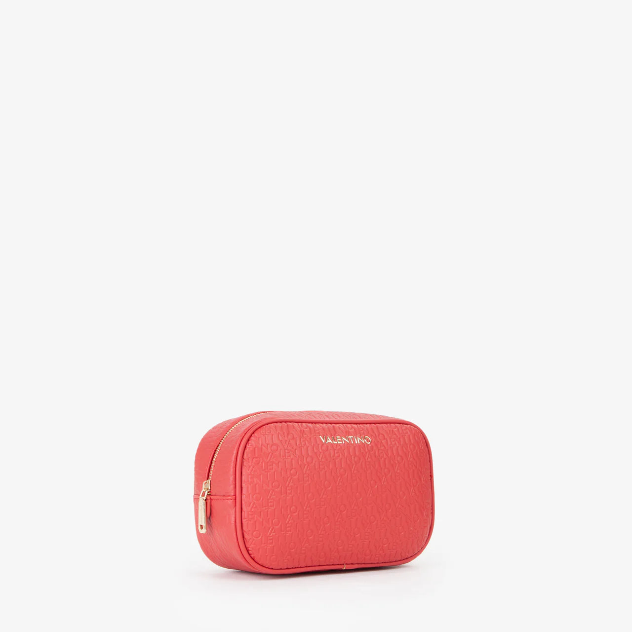 Valentino beauty case donna compatto con logo in rilievo Rosso TU | Giò Fashion