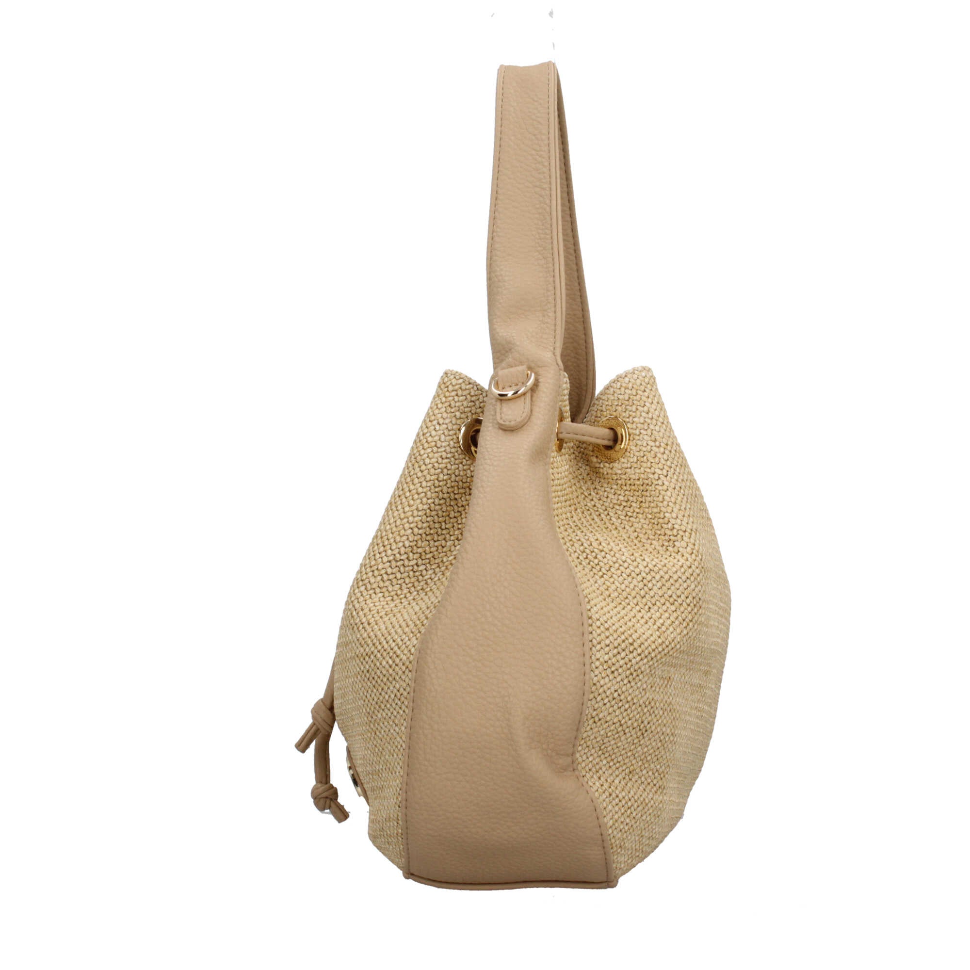 Borsa hobo donna YNot in rafia con manico in ecopelle