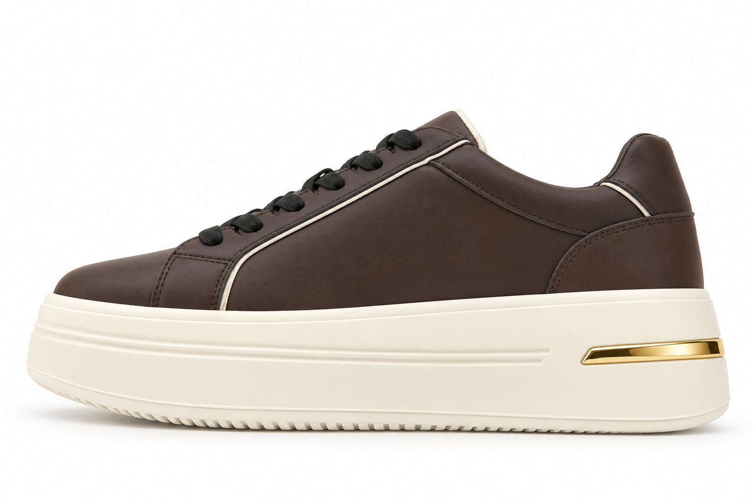 Sneakers Donna Ynot? Marroni Platform con Stampa Paris