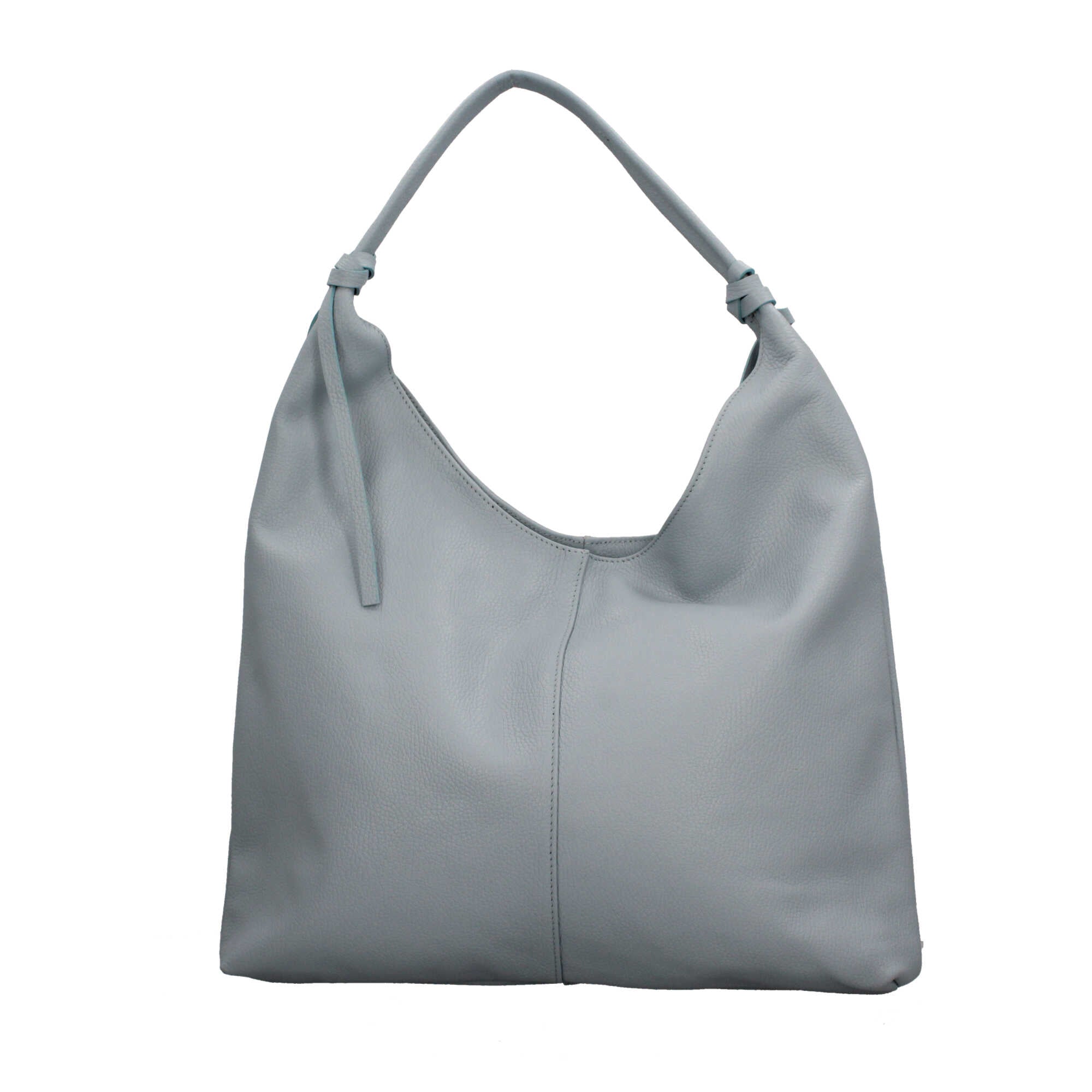 Borsa a spalla in pelle martellata Made in Italy dal taglio morbido
