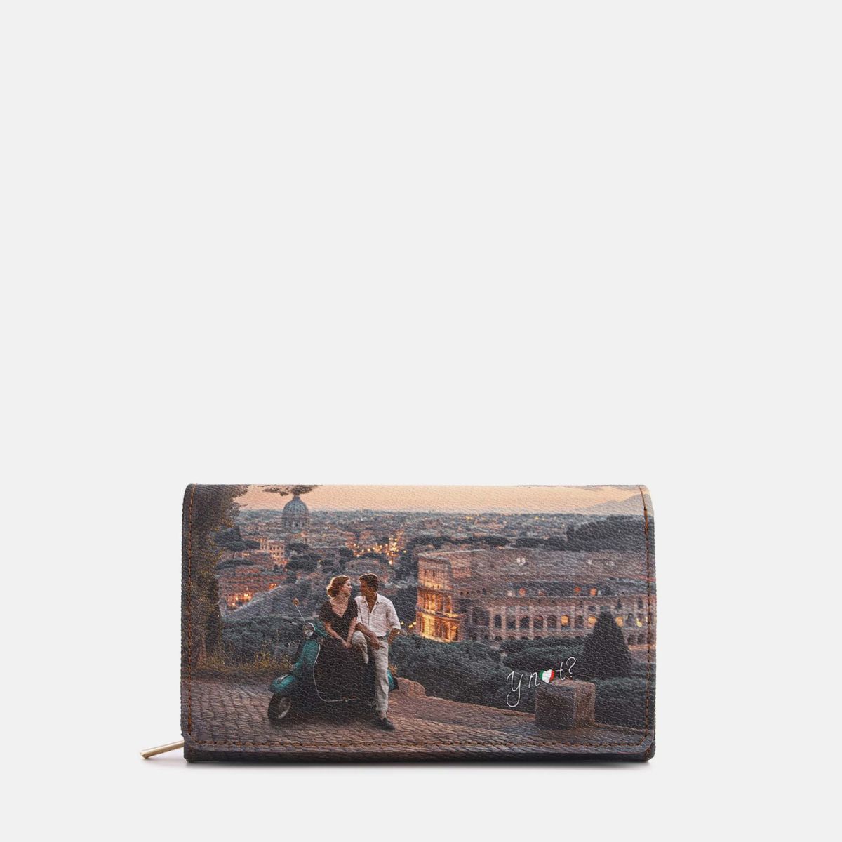 Ynot? Yes Bag Portafoglio Donna Compatto in Ecopelle con Zip