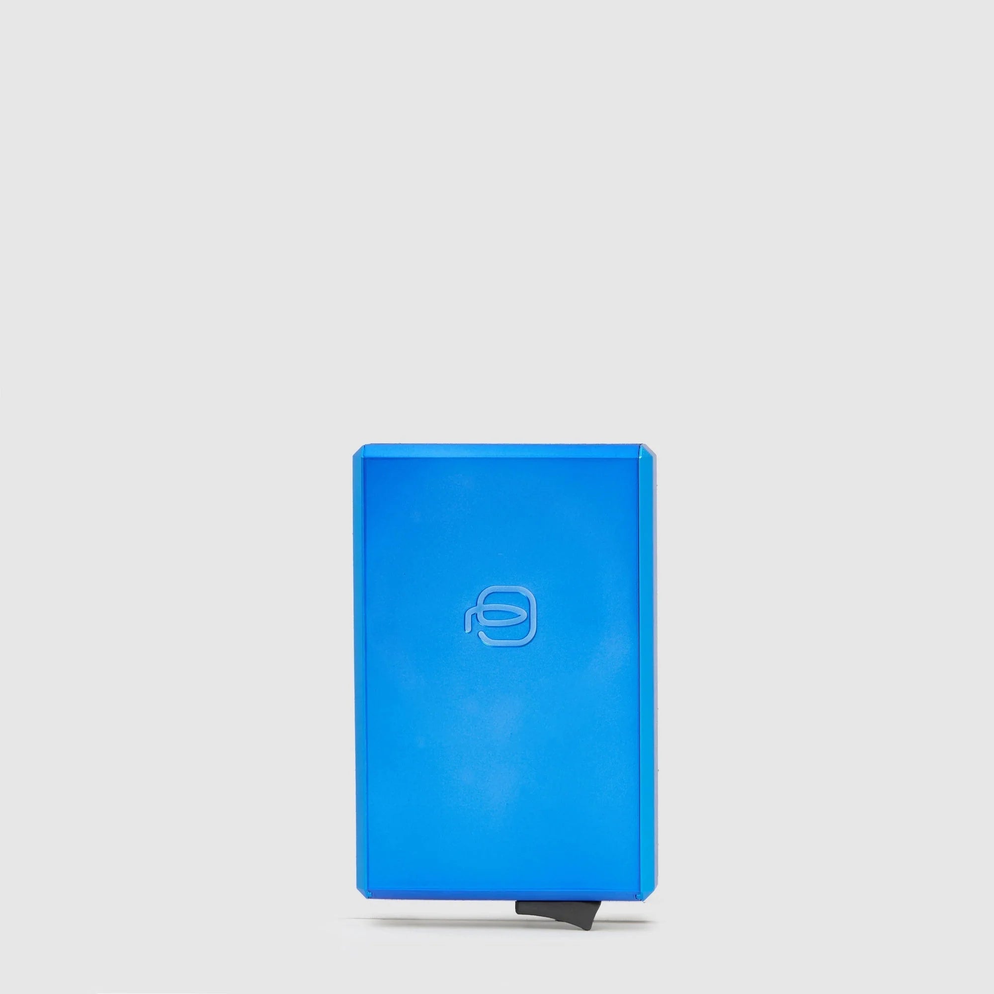 Piquadro Portacarte di Credito MagSafe Pop-Up in Pelle e Alluminio S145 Arancione con Protezione RFID