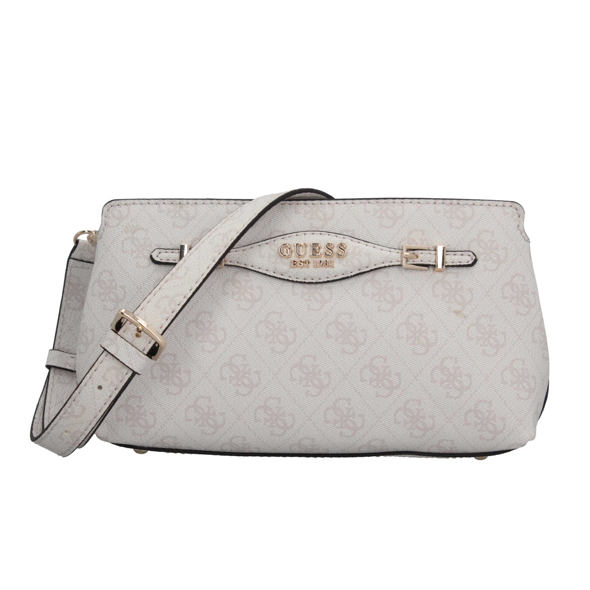 Borsa a spalla Guess con logo e tracolla regolabile BIANCO LOG TU | Giò Fashion