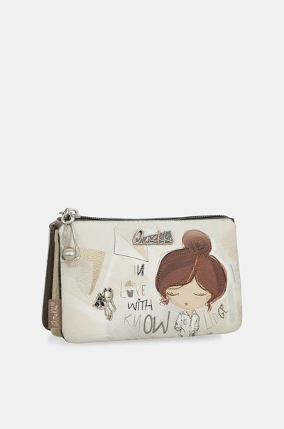 Portamonete donna Anekke compatto con zip organizer Beige TU | Giò Fashion