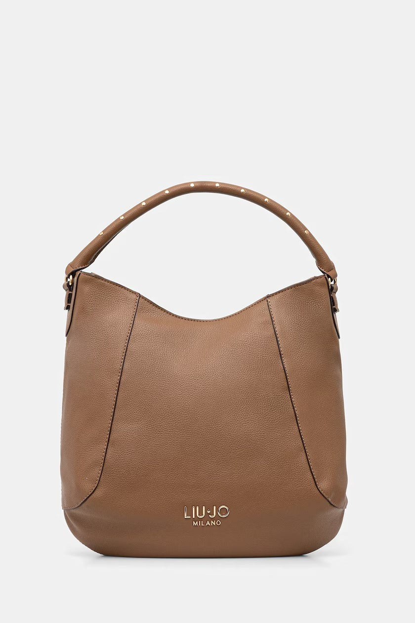 Borsa a spalla Liu Jo elegante con manico impreziosito Marrone TU | Giò Fashion