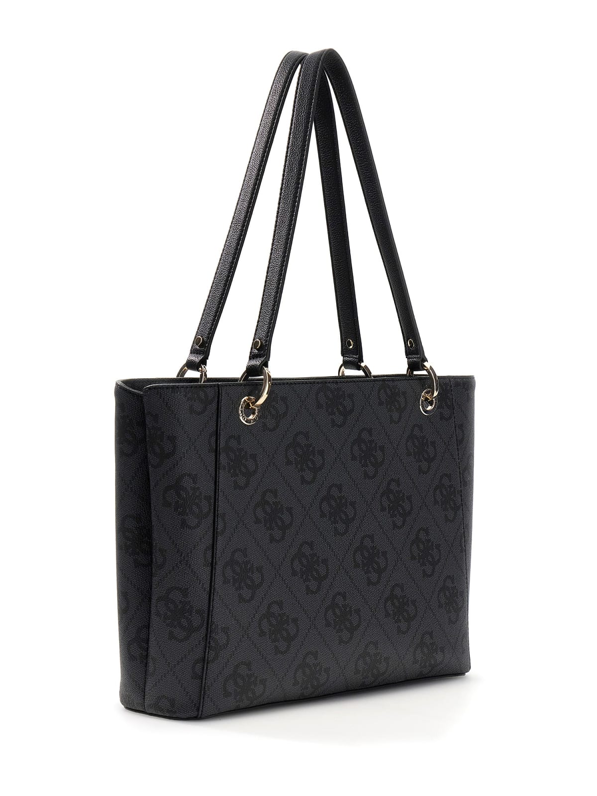 Shopping bag Guess donna logo all over con charm e manici a spalla