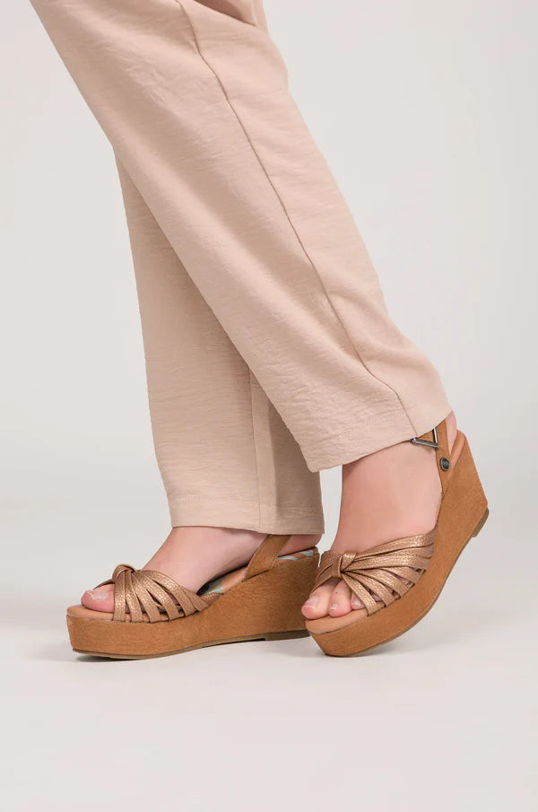 Sandali donna Anekke con zeppa e fasce intrecciate CUOIO 37 | Giò Fashion