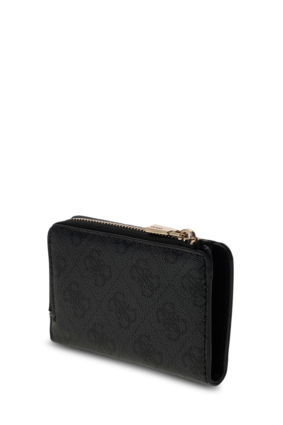Portafoglio Guess donna logo all over con zip e scritta frontale