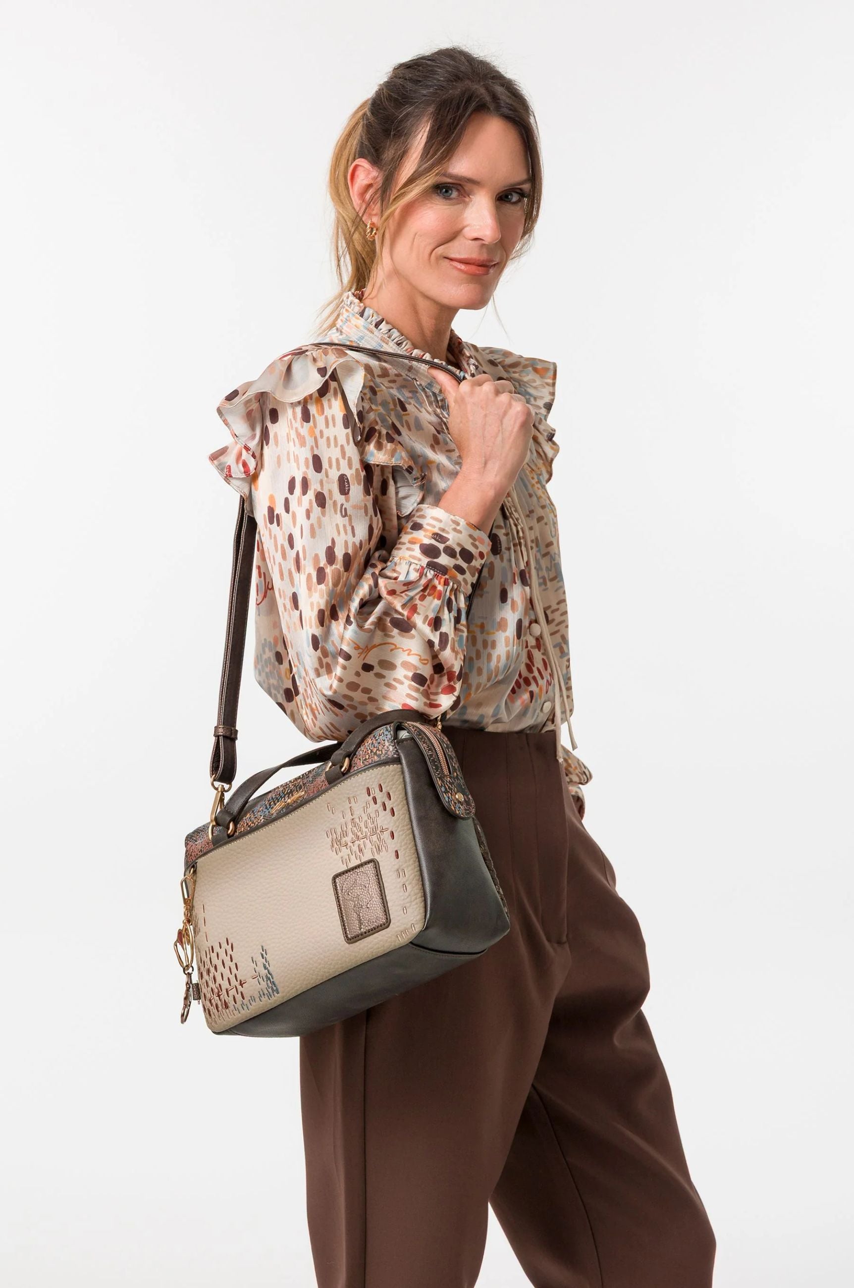 Borsa Bowling Donna Anekke con Manici e Tracolla