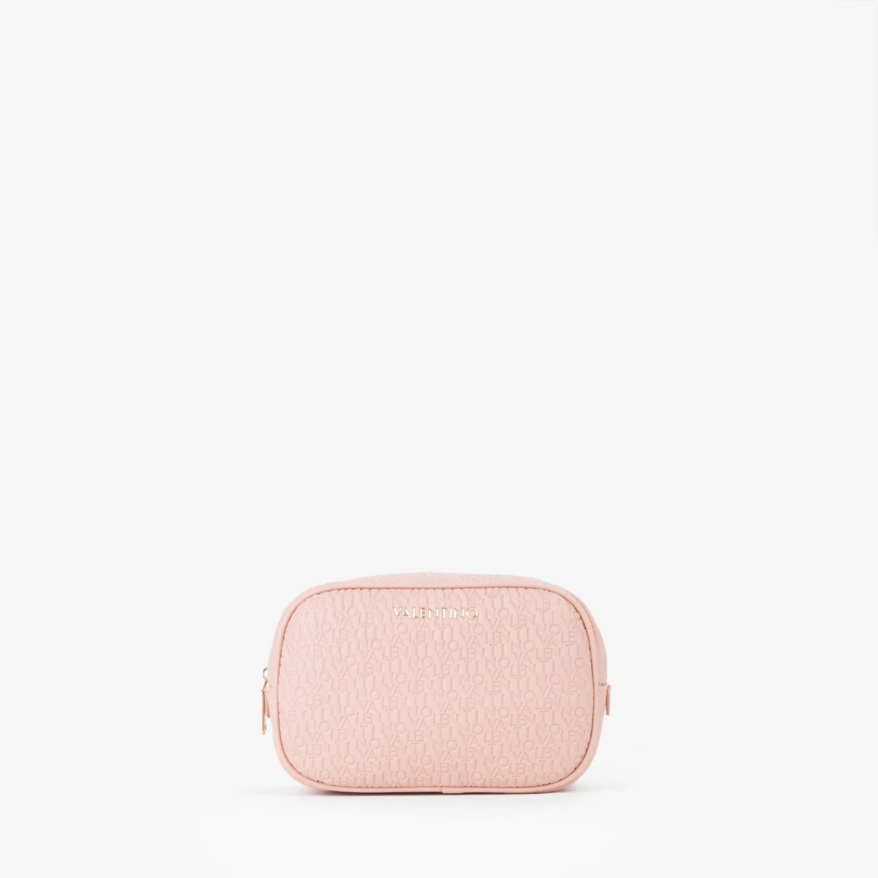 Valentino beauty case donna compatto con logo in rilievo Rosa TU | Giò Fashion