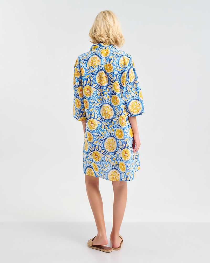 Ble Resort Collection Abito con Fiori Gialli