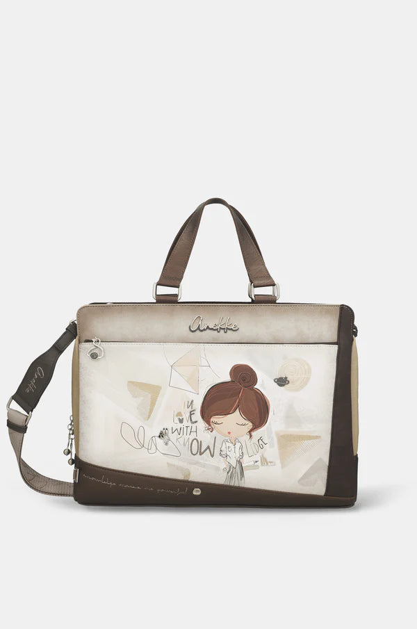 Borsa lavoro donna Anekke porta documenti con tracolla regolabile Marrone TU | Giò Fashion