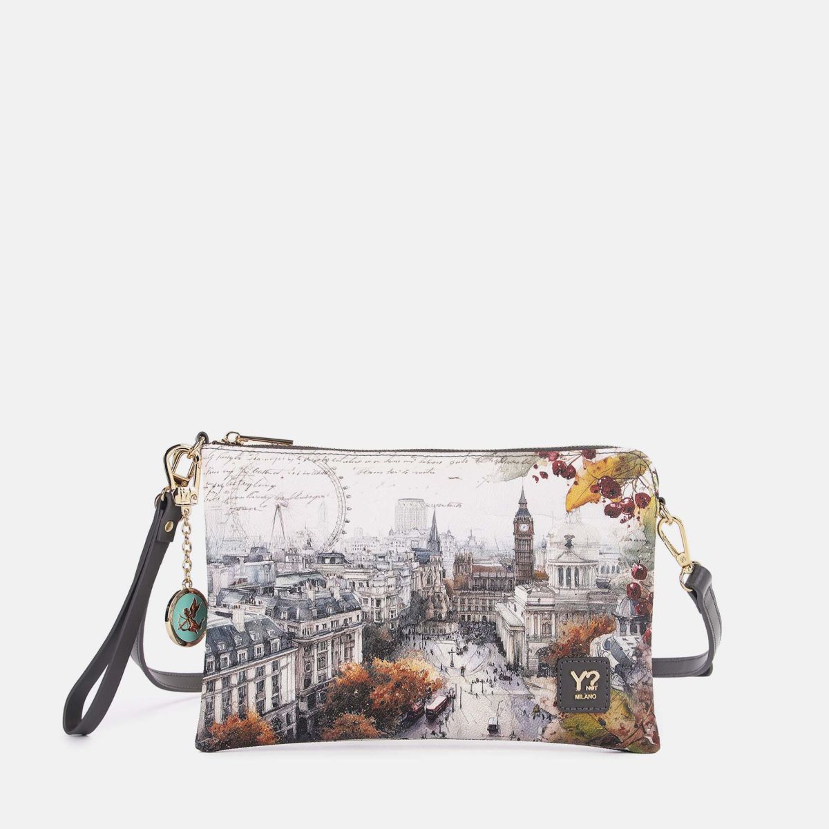 Ynot? Yes Bag Clutch Donna con Tracolla e Tasca Zip