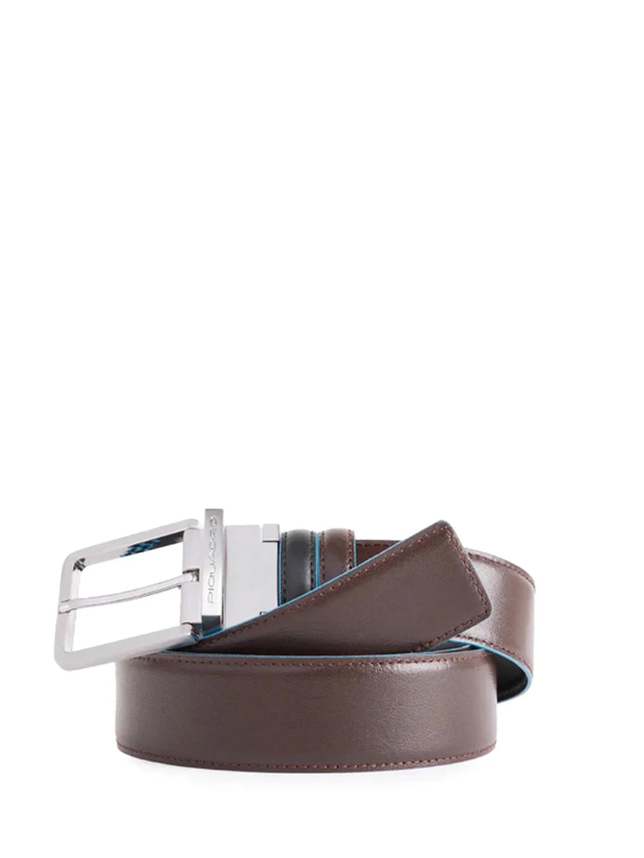 Cintura Piquadro in pelle con fibbia in metallo regolabile