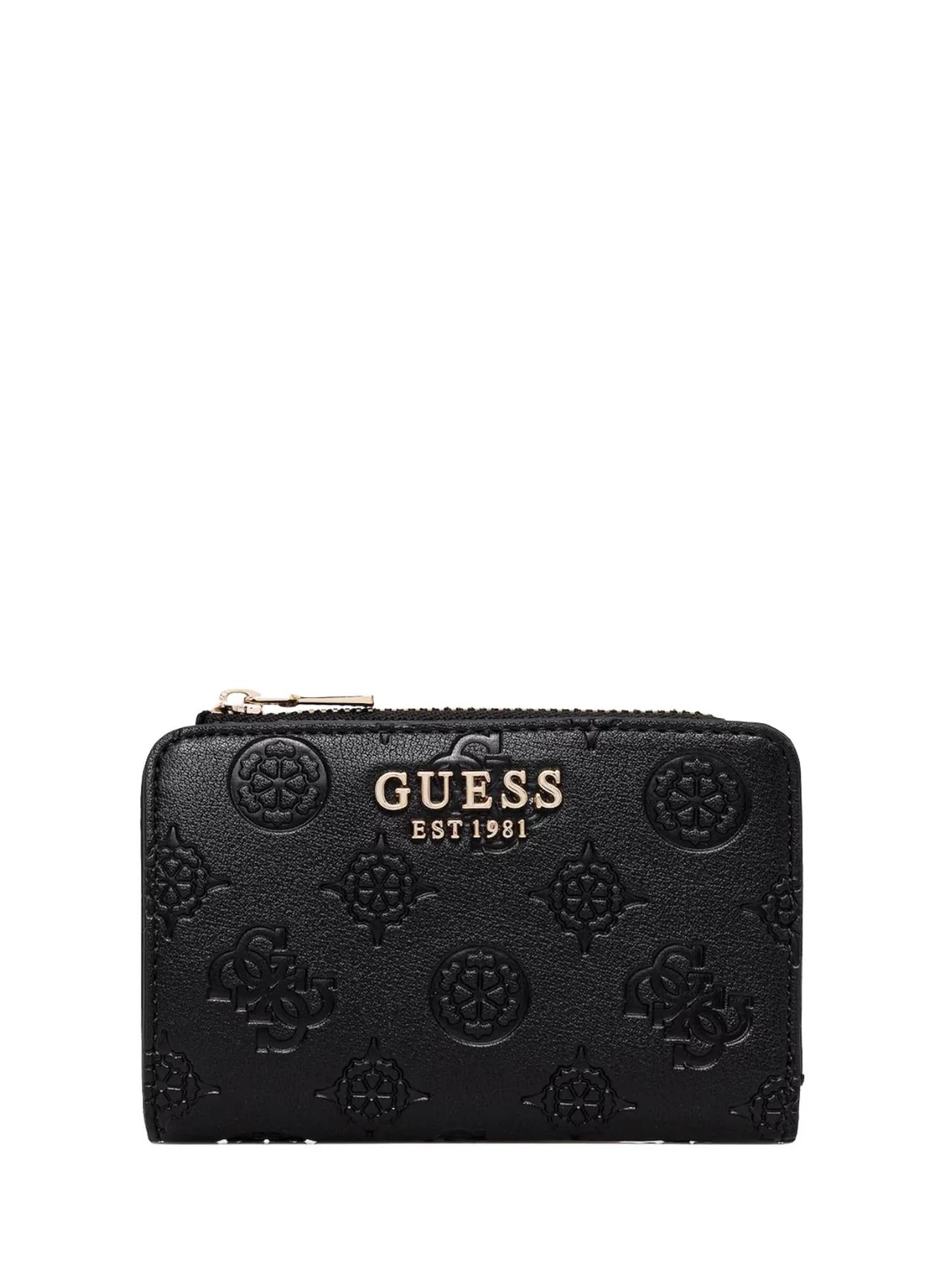Guess portafoglio compatto con logo in rilievo
