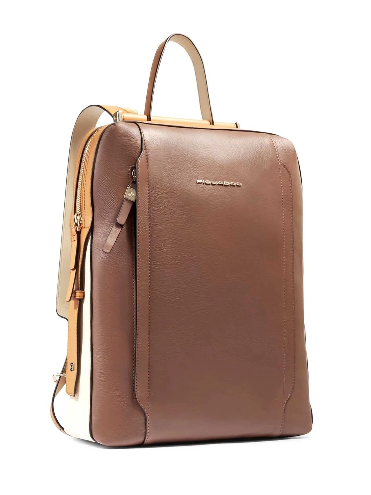 Piquadro zaino porta PC 14" in pelle con protezione antiurto e RFID