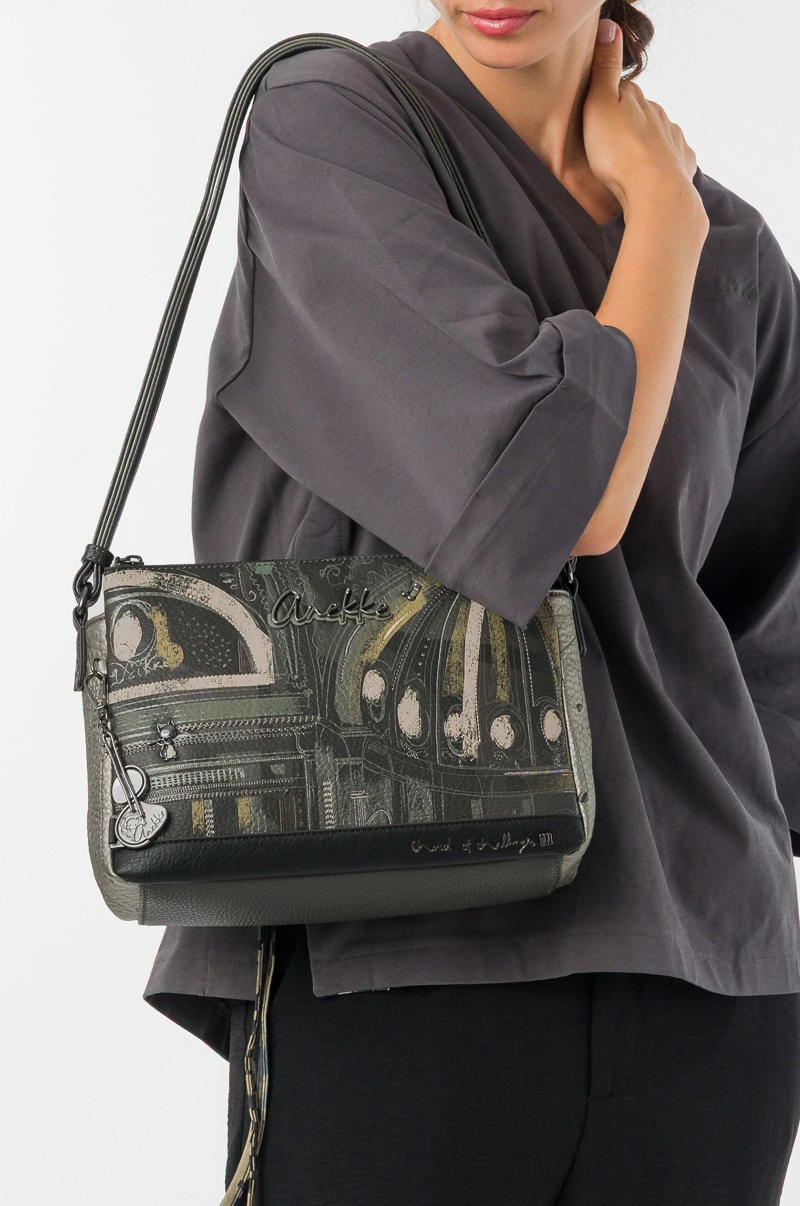 Borsa a Tracolla Media Donna Anekke con 3 Scomparti