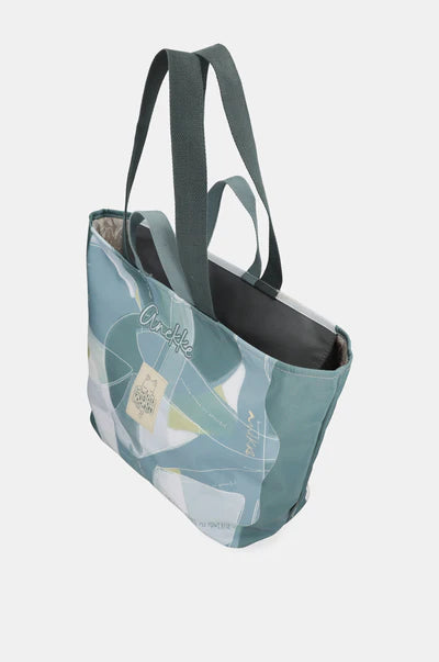 Borsa mare Anekke capiente con doppi manici e chiusura con zip AZZURRO TU | Giò Fashion