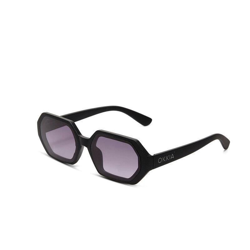 OKKIA Andrea Occhiali da Sole Unisex Esagonali con Lenti Sfumate e Protezione UV400