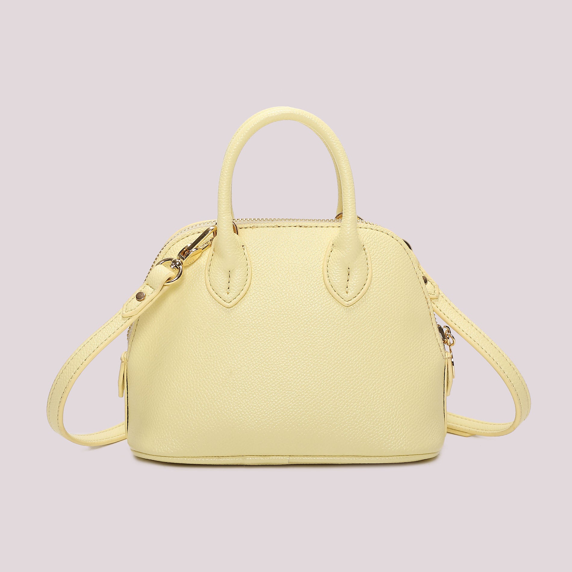 Borsa a mano donna Mimi Mua con tracolla rimovibile design elegante compatto GIALLO CHIARO TU | Giò Fashion