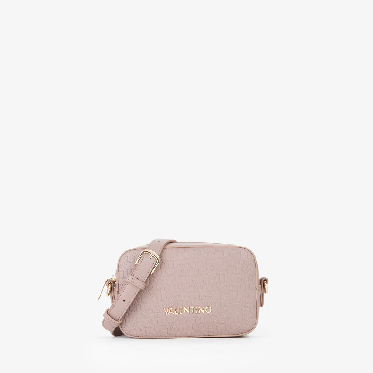 Valentino borsa a tracolla donna compatta con logo in rilievo Beige TU | Giò Fashion