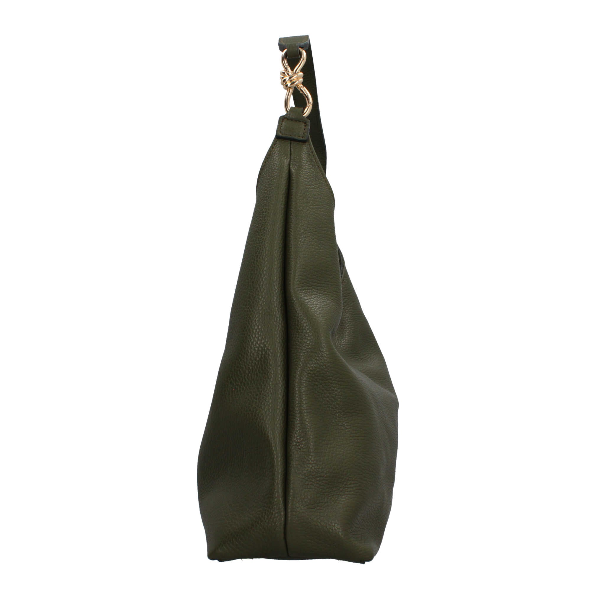 Borsa a spalla in vera pelle martellata Made in Italy Verde TU | Giò Fashion