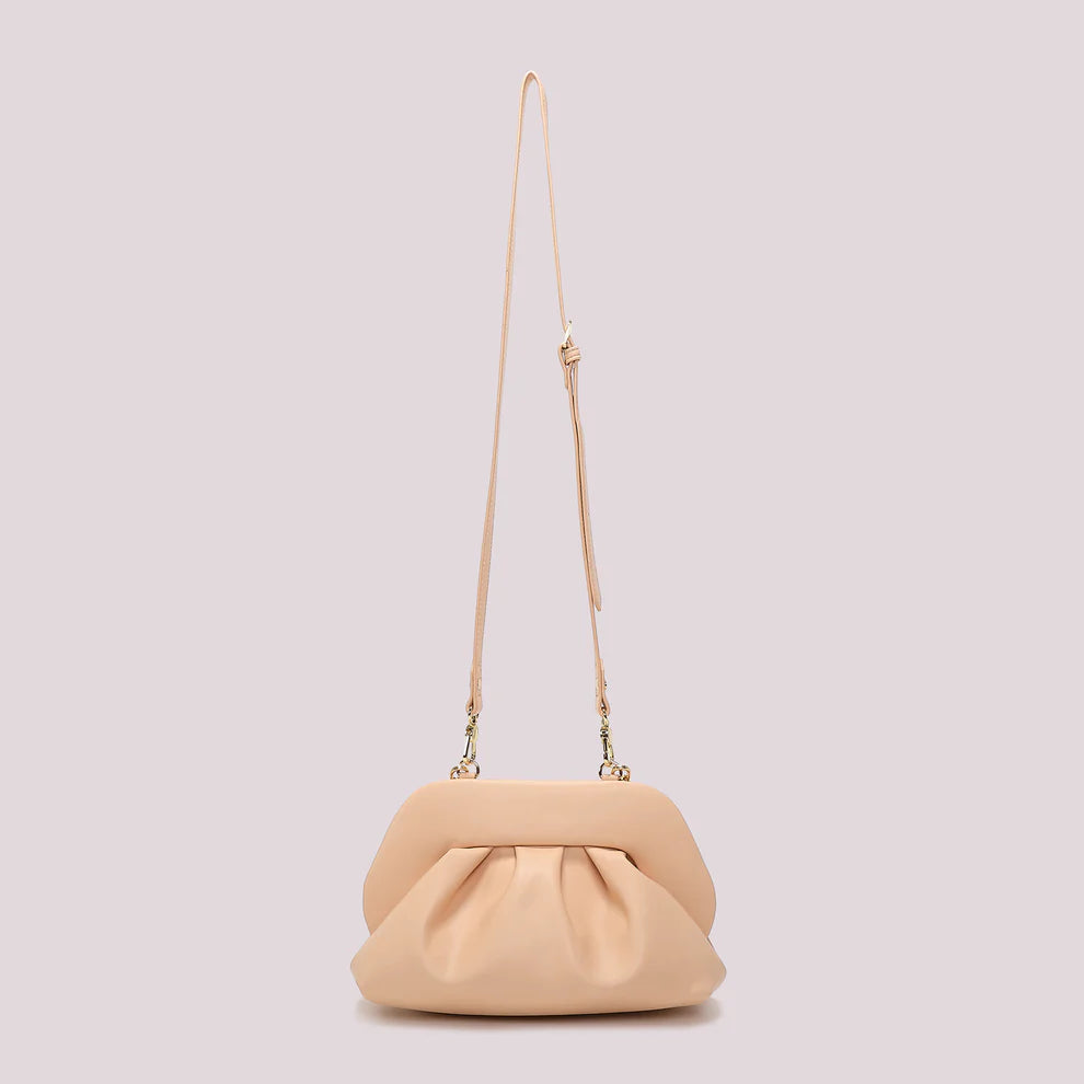 Borsa a Tracolla Donna Mimi Mua con Catena Design Morbido Elegante Cipria TU | Giò Fashion