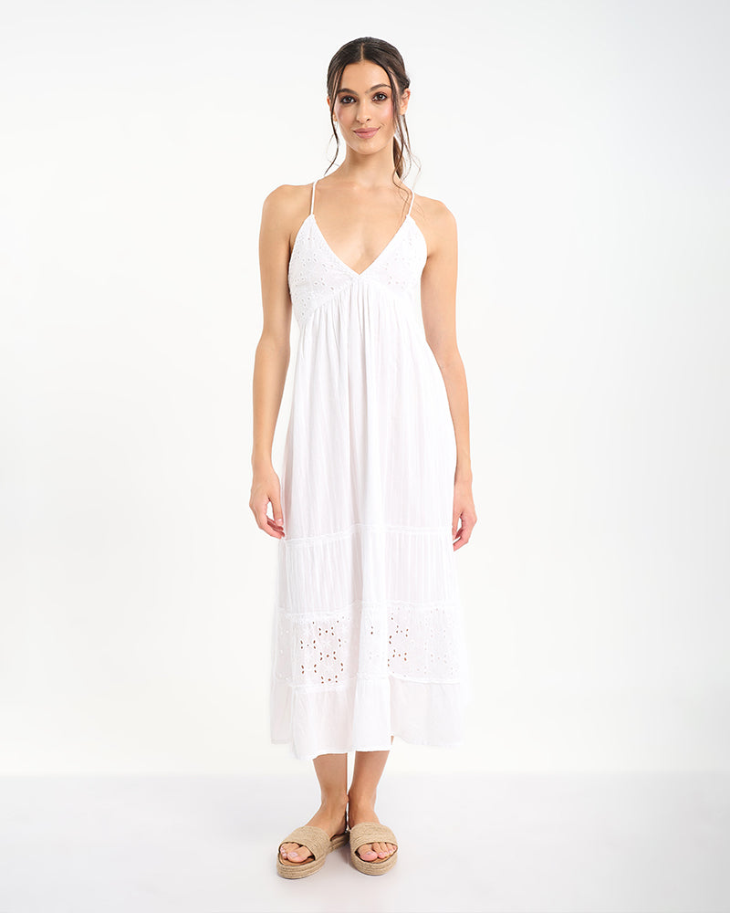 Ble Resort Collection Abito Lungo con Schiena Scoperta