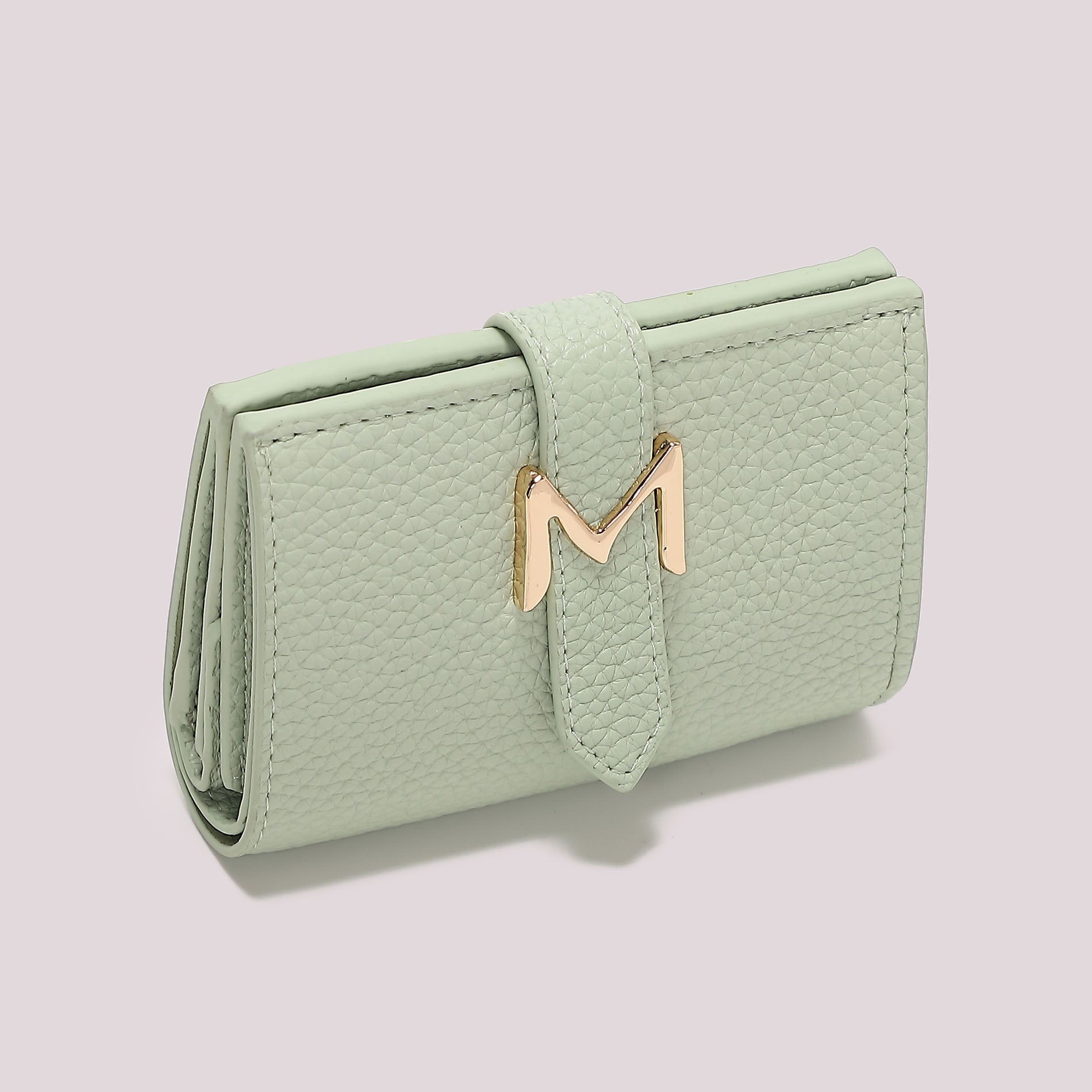 Mimi Mua portafoglio donna compatto con chiusura a patta VERDE ACQUA TU | Giò Fashion