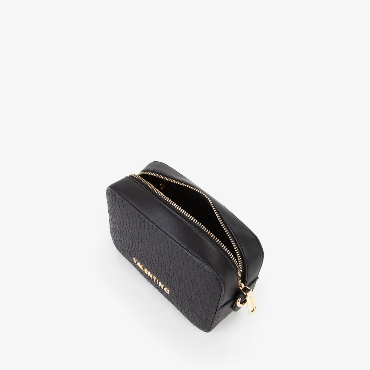 Valentino borsa a tracolla donna compatta con logo in rilievo Nero TU | Giò Fashion