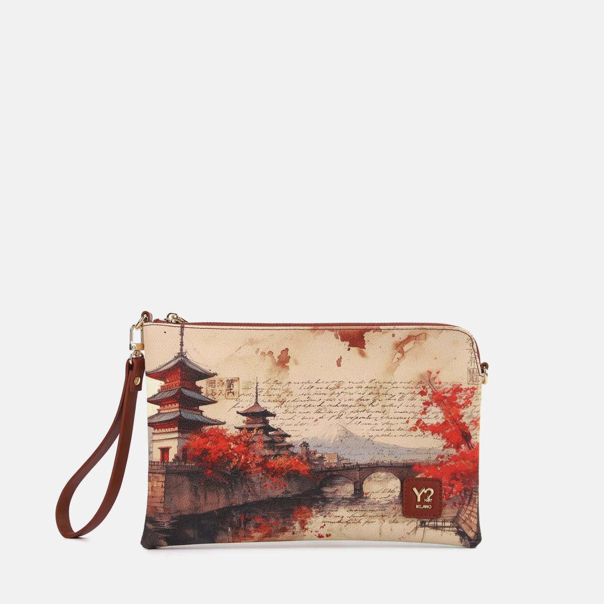 Ynot? Yes Bag Clutch Donna con Tracolla e Tasca Zip