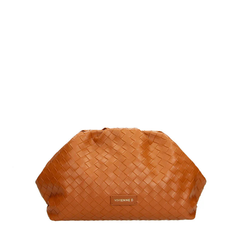 Pochette Vivienne D donna con catena design elegante trapuntato moderno Cuoio TU | Giò Fashion