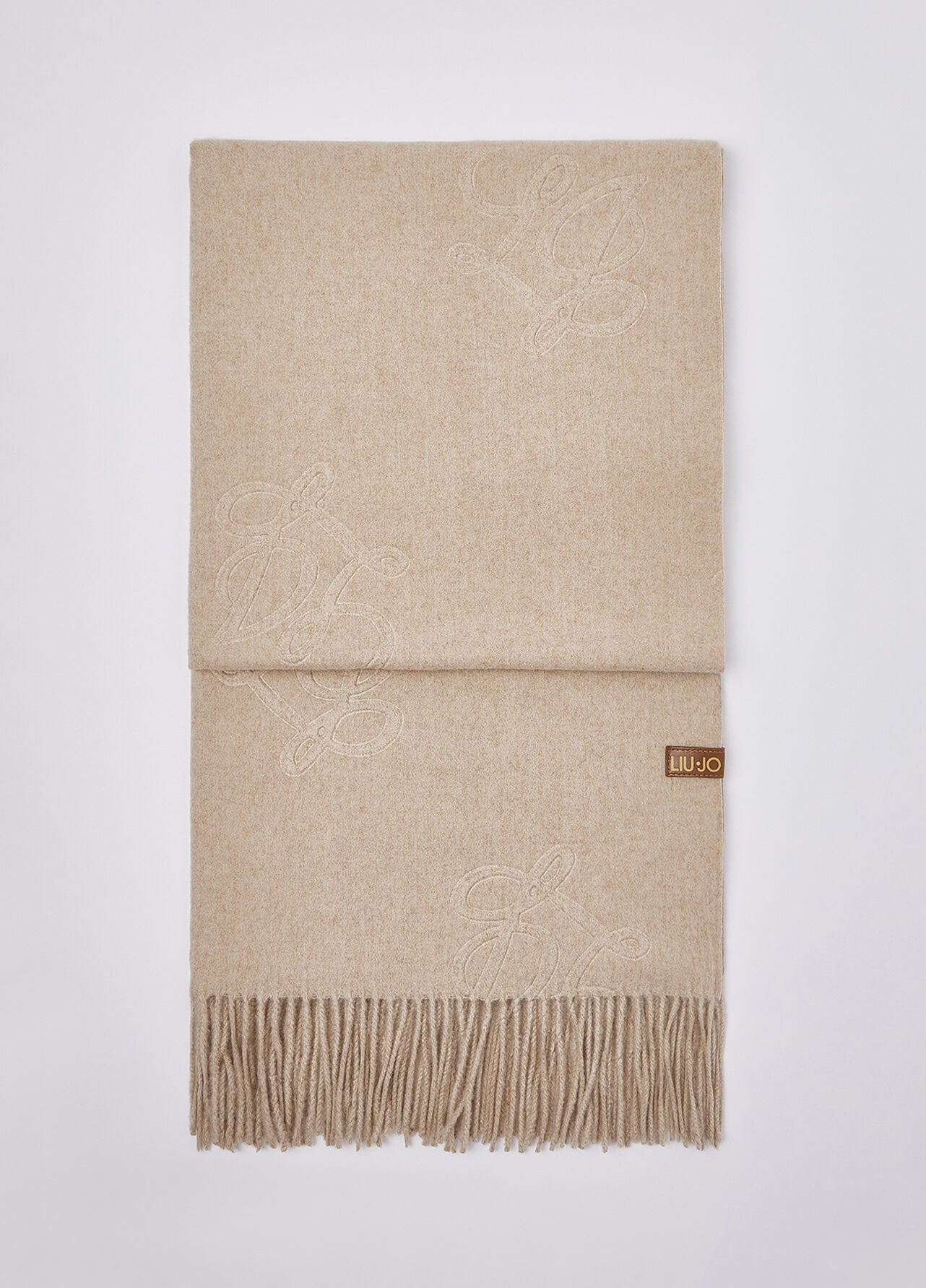 Liu Jo Stola Donna con Logo Monogram e Frange