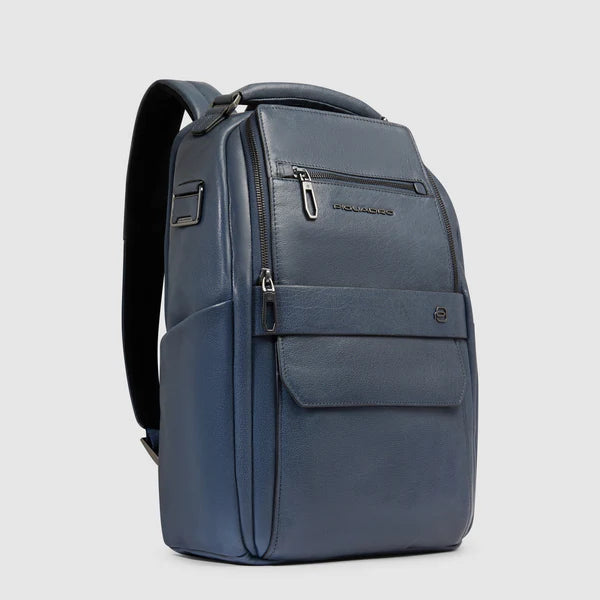 Zaino Piquadro in pelle porta PC 13.3 con doppio scomparto e sistema Shock Absorber AVION TU | Giò Fashion