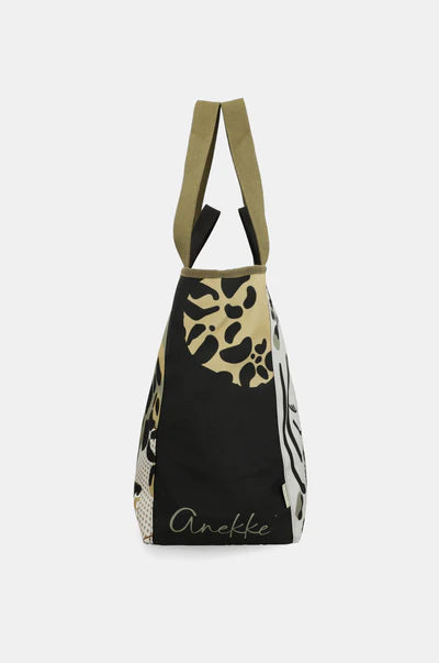 Borsa mare Anekke grande capiente con doppi manici e chiusura con zip VERDE TU | Giò Fashion