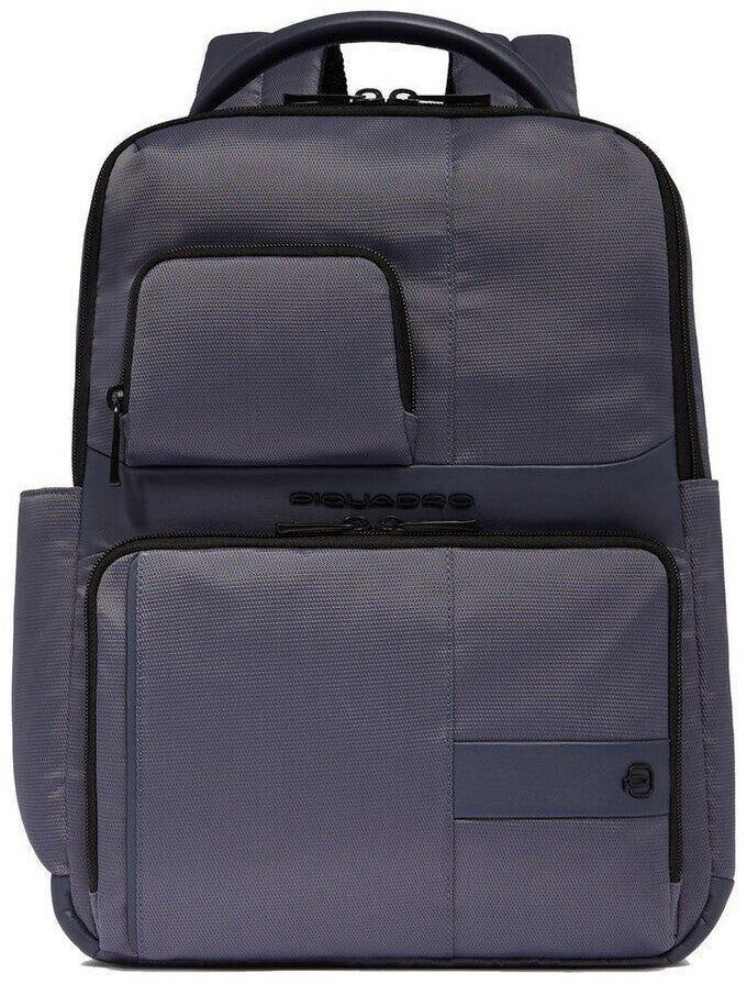 Zaino porta computer Piquadro in tessuto riciclato con tasche organizzate
