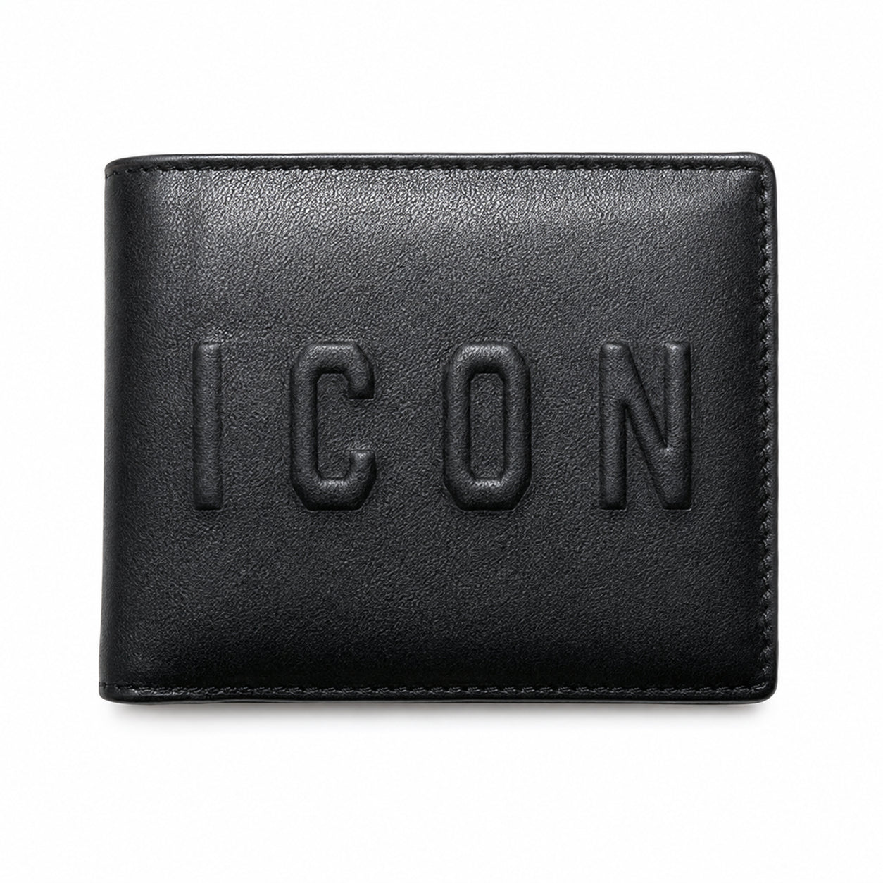 Portafoglio Icon Uomo Compatto con Logo in Rilievo