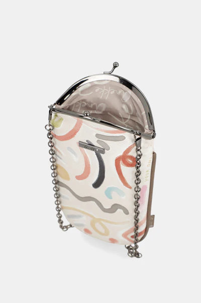 Porta Occhiali Anekke Donna con Catena e Chiusura Clip Beige TU | Giò Fashion