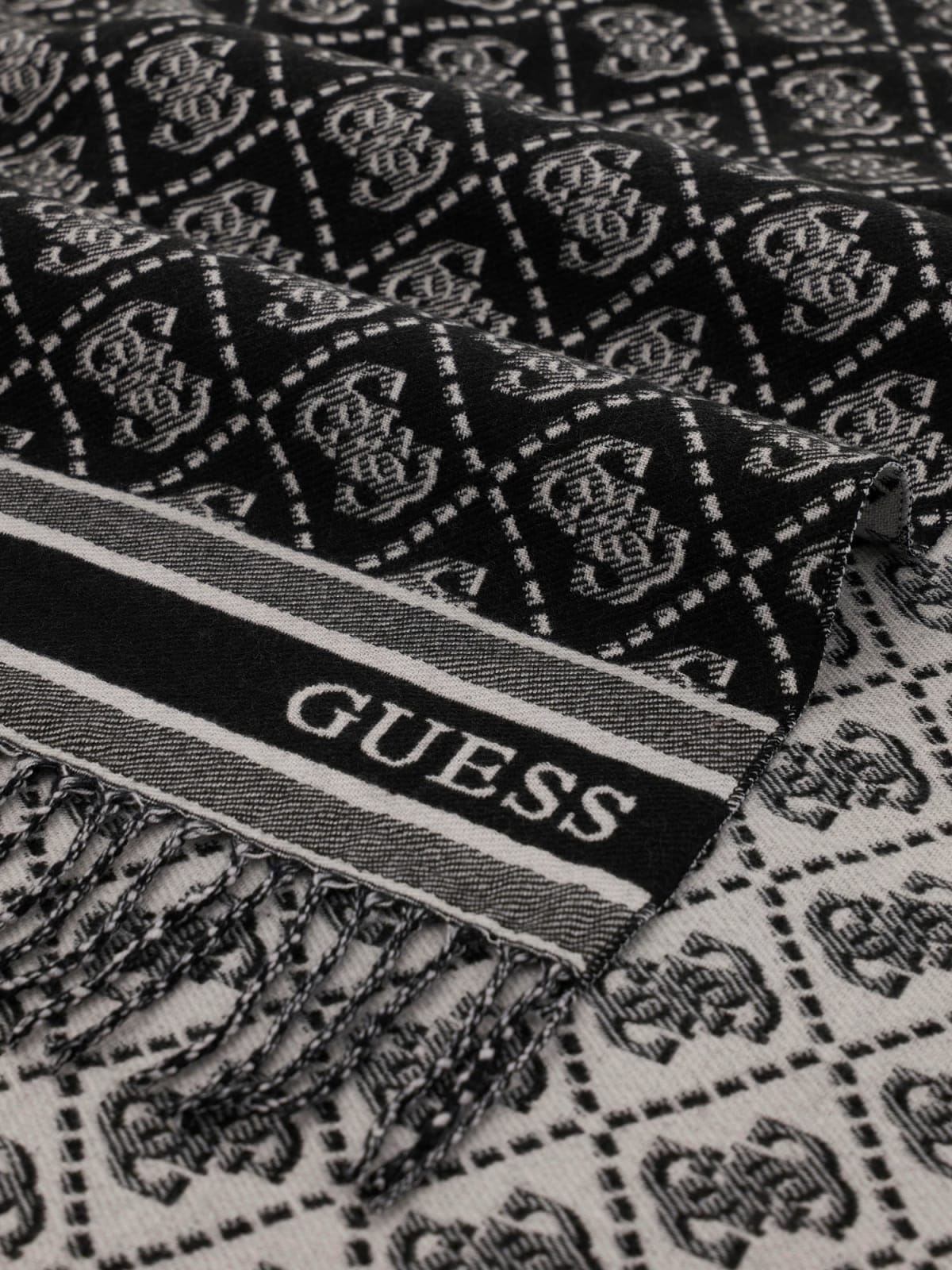 Sciarpa Guess Donna con Motivo Logo e Frange