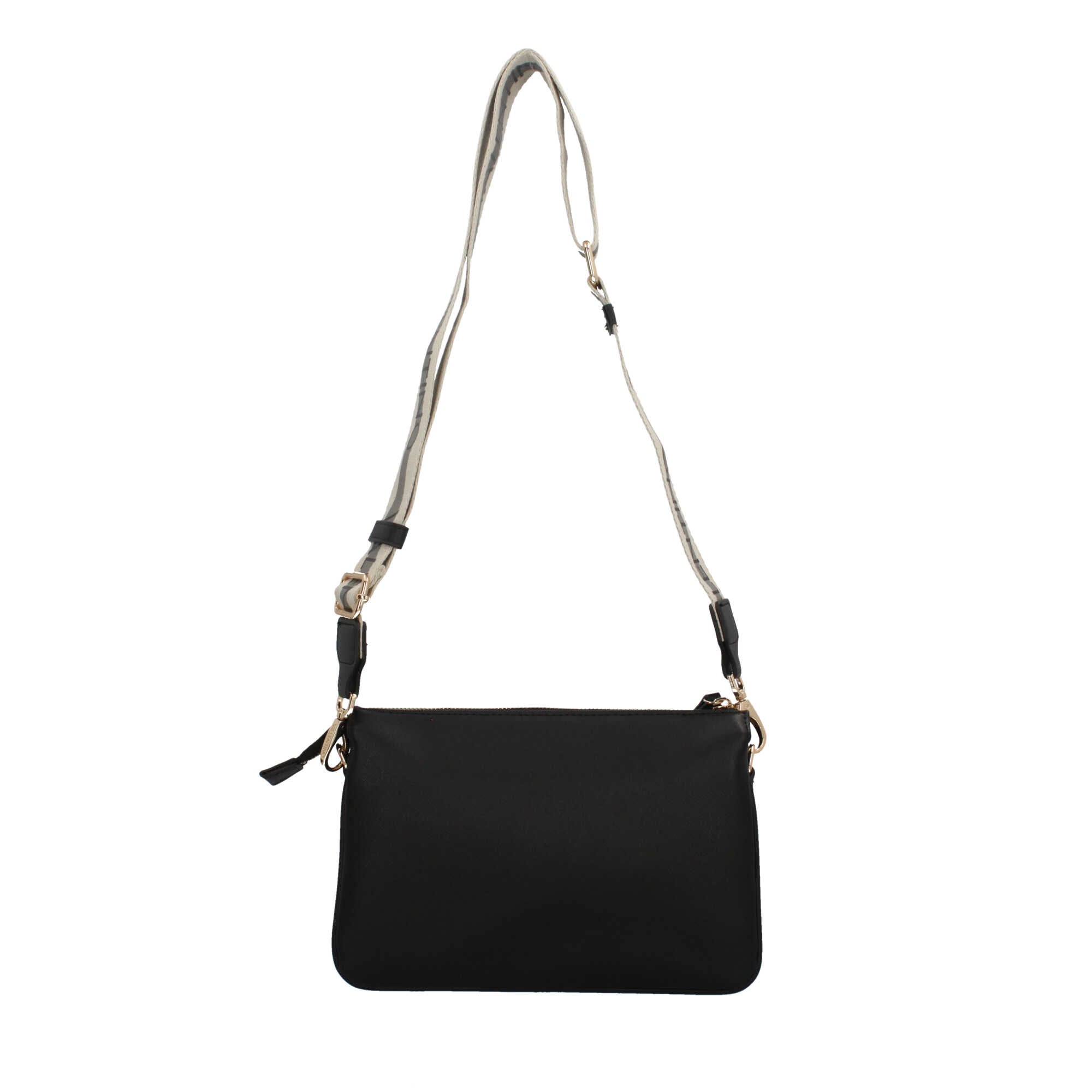 Valentino pochette elegante con tracolla rimovibile e logo frontale Nero TU | Giò Fashion