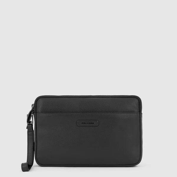 Pochette Piquadro in pelle con porta iPad mini e 8 fessure carte di credito NERO TU | Giò Fashion