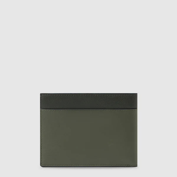 Portafoglio Piquadro in pelle con porta monete e 4 fessure carte VERDE TU | Giò Fashion