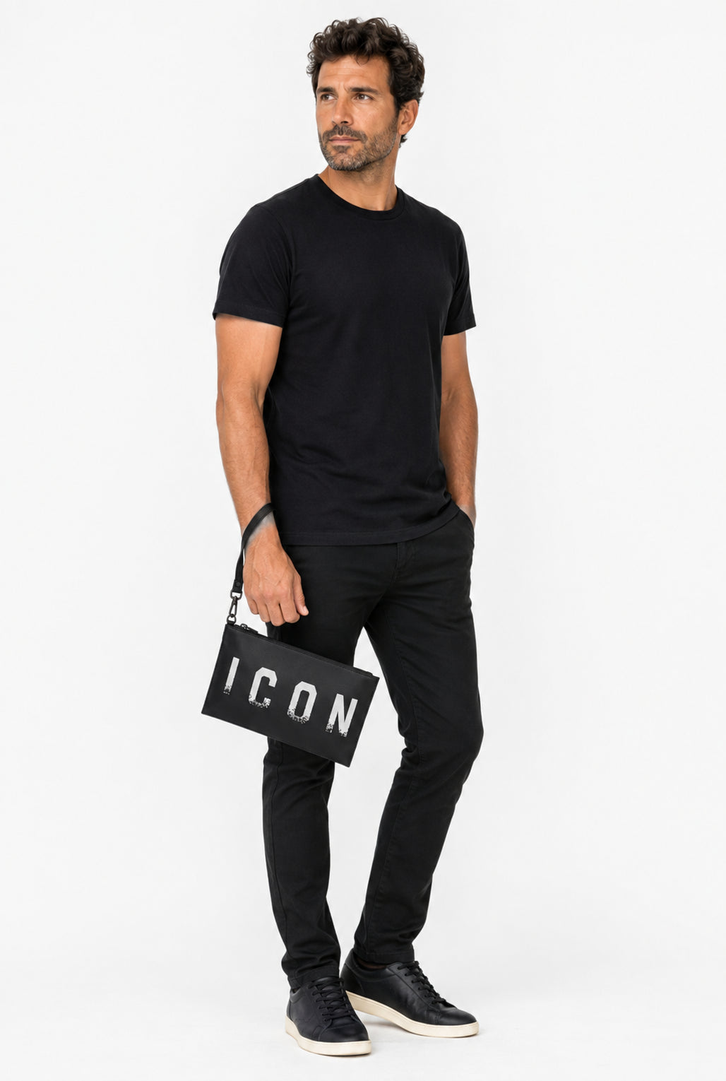 Pochette Icon Uomo Compatta con Laccetto da Polso