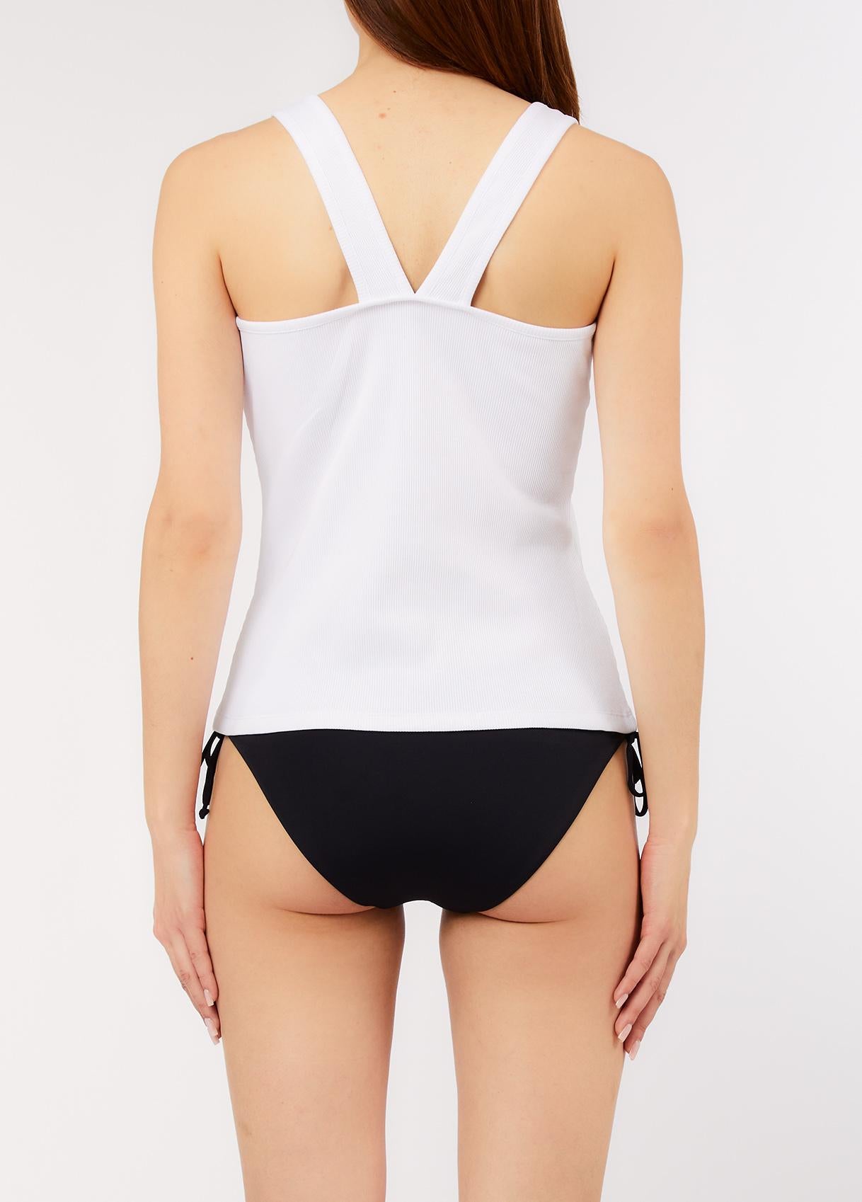 Top Liu Jo Donna a Costine con Dettaglio Anello sulla Spalla
