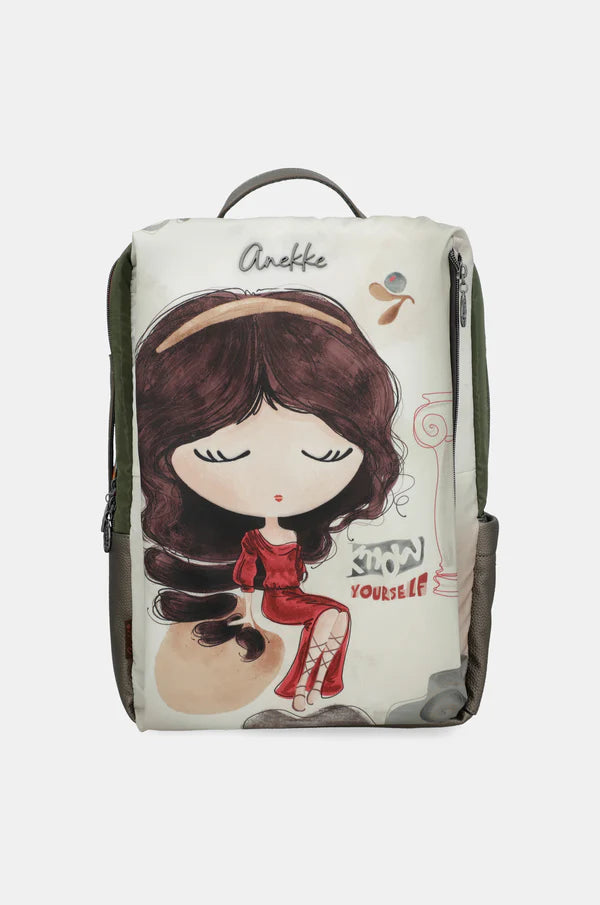 Zaino grande Anekke da viaggio con tasche VERDE TU | Giò Fashion