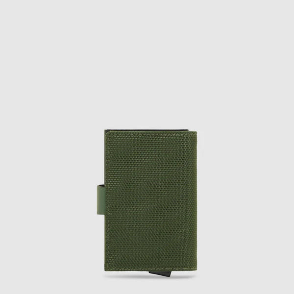 Portafoglio Piquadro compatto con porta carte e chiusura con linguetta VERDE TU | Giò Fashion